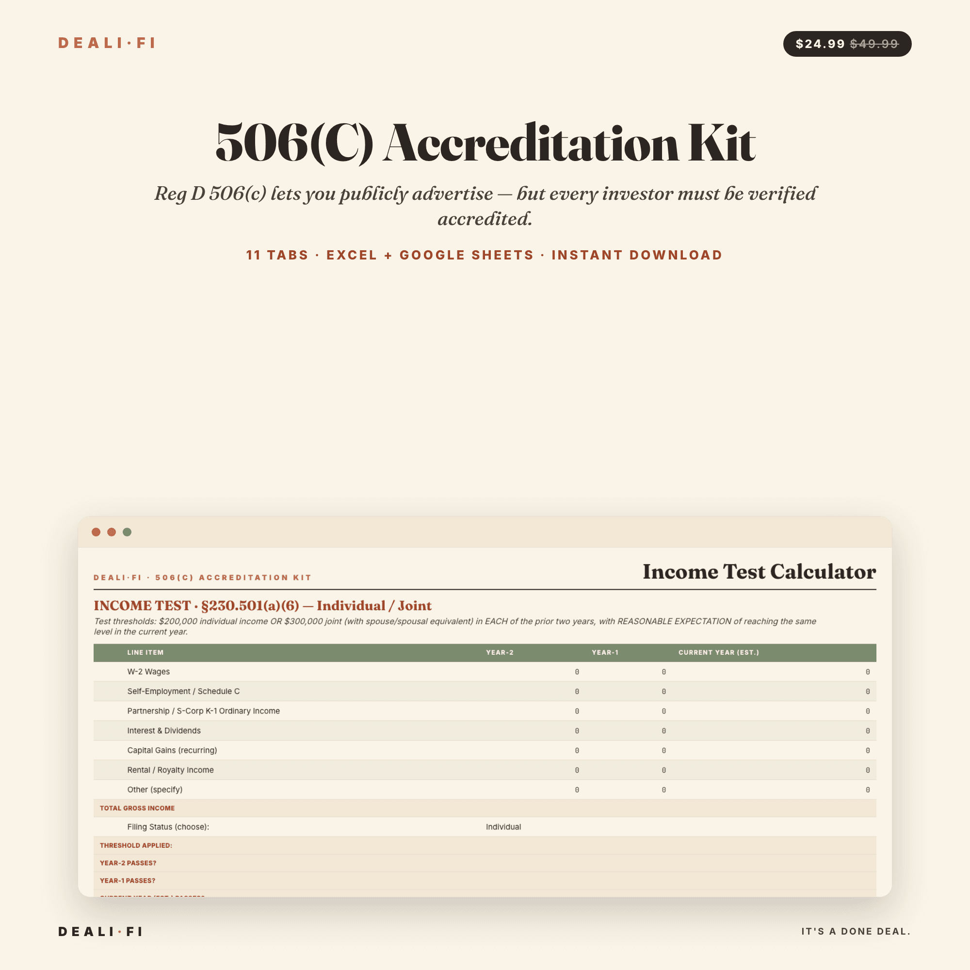 506(c) Accreditation Kit