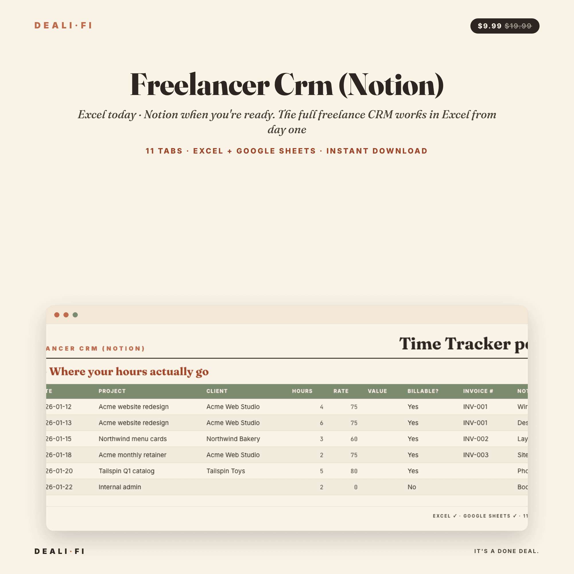 Freelancer CRM (Notion)